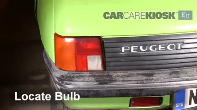 1986 Peugeot 205 GL 1.1L 4 Cyl. Luces Luz de freno (reemplazar foco)